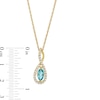 Thumbnail Image 2 of Marquise Swiss Blue Topaz and 1/5 CT. T.W. Diamond Infinity Twist Pendant in 10K Gold