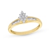 Thumbnail Image 0 of 1/4 CT. T.W. Multi-Diamond Open Frame Double Collar Promise Ring in 10K White Gold