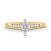 Thumbnail Image 3 of 1/4 CT. T.W. Multi-Diamond Open Frame Double Collar Promise Ring in 10K White Gold