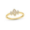 Thumbnail Image 0 of 1/6 CT. T.W. Marquise-Shaped Multi-Diamond Frame Three Stone Promise Ring in 10K Gold