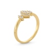 Thumbnail Image 2 of 1/6 CT. T.W. Marquise-Shaped Multi-Diamond Frame Three Stone Promise Ring in 10K Gold