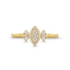 Thumbnail Image 3 of 1/6 CT. T.W. Marquise-Shaped Multi-Diamond Frame Three Stone Promise Ring in 10K Gold