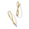 Thumbnail Image 1 of 60.0mm Diamond-Cut Twist Wave Hoop Earrings in Hollow 10K Gold