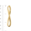 Thumbnail Image 3 of 60.0mm Diamond-Cut Twist Wave Hoop Earrings in Hollow 10K Gold