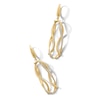 Thumbnail Image 0 of Glitter Enamel Rope-Textured Twist Drop Earrings in Hollow 10K Gold