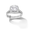 Thumbnail Image 1 of 3 CT. T.W. Certified Lab-Created Diamond Cushion-Shaped Frame Bridal Set in 14K White Gold (F/VS2)