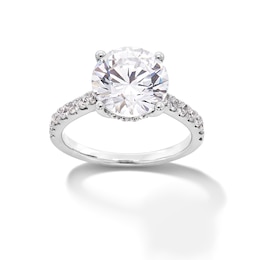 4-1/2 CT. T.W. Certified Lab-Created Diamond Hidden Frame Engagement Ring in 14K White Gold (F/VS2)