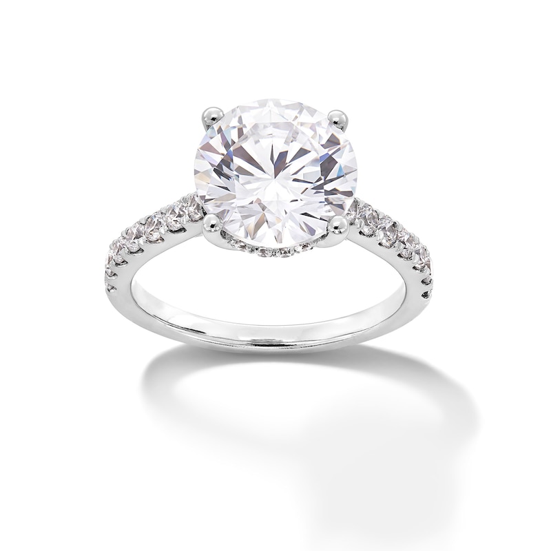 4-1/2 CT. T.W. Certified Lab-Created Diamond Hidden Frame Engagement Ring in 14K White Gold (F/VS2)