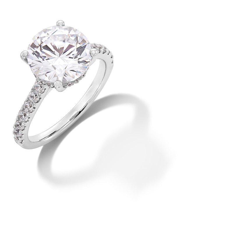 4-1/2 CT. T.W. Certified Lab-Created Diamond Hidden Frame Engagement Ring in 14K White Gold (F/VS2)