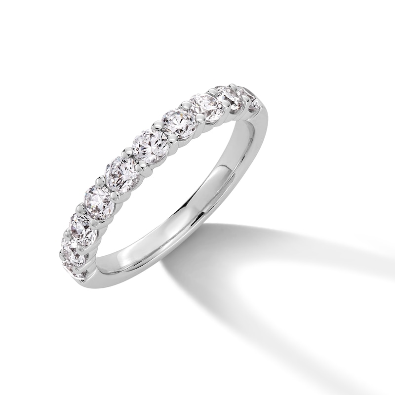 1 CT. T.W. Certified Lab-Created Diamond Ten Stone Anniversary Band in 14K White Gold (F/VS2)