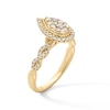 Thumbnail Image 2 of 1/2 CT. T.W. Pear-Shaped Multi-Diamond Frame Twist Shank Engagement Ring in 10K Gold