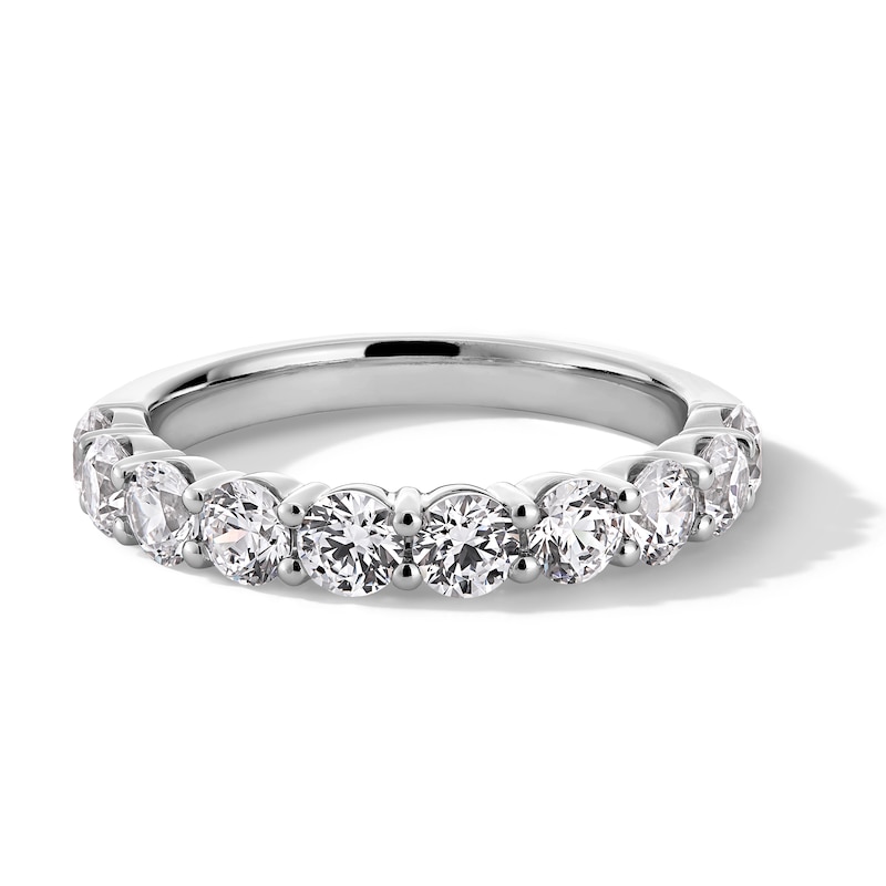 Main Image 1 of 1-1/2 CT. T.W. Certified Lab-Created Diamond Ten Stone Anniversary Band in 14K White Gold (F/VS2)