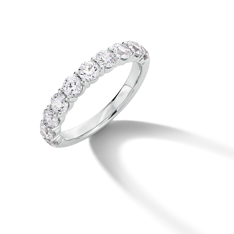 Main Image 3 of 1-1/2 CT. T.W. Certified Lab-Created Diamond Ten Stone Anniversary Band in 14K White Gold (F/VS2)