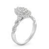 Thumbnail Image 1 of 1/2 CT. T.W. Pear-Shaped Multi-Diamond Frame Twist Shank Engagement Ring in 10K White Gold