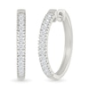 Thumbnail Image 1 of 1 CT. T.W. Lab-Created Diamond Hoop Earrings in Sterling Silver