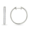 Thumbnail Image 3 of 1 CT. T.W. Lab-Created Diamond Hoop Earrings in Sterling Silver