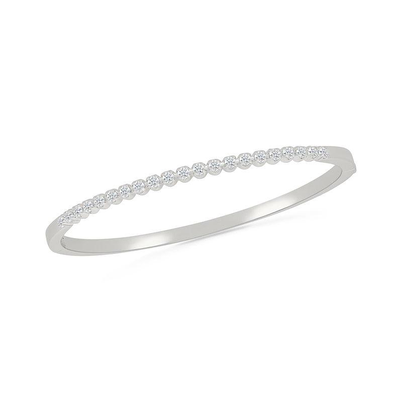 Main Image 1 of 1 CT. T.W. Lab-Created Diamond Bubbles Bangle in Sterling Silver