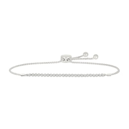 1/2 CT. T.W. Lab-Created Diamond Bubbles Line Bolo Bracelet in Sterling Silver - 9.0&quot;