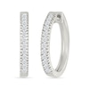 Thumbnail Image 1 of 1/2 CT. T.W. Lab-Created Diamond Hoop Earrings in Sterling Silver