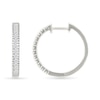 Thumbnail Image 3 of 1/2 CT. T.W. Lab-Created Diamond Hoop Earrings in Sterling Silver