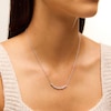 Thumbnail Image 2 of 1/2 CT. T.W. Lab-Created Diamond Five Stone Curved Bar Necklace in Sterling Silver