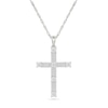 Thumbnail Image 1 of 1/2 CT. T.W. Lab-Created Diamond Station Cross Pendant in Sterling Silver