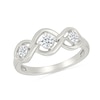 Thumbnail Image 1 of 1/3 CT. T.W. Lab-Created Diamond Three Stone Open Twist Ring in Sterling Silver