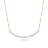 Thumbnail Image 1 of 1/2 CT. T.W. Lab-Created Diamond Five Stone Curved Bar Necklace in Sterling Silver with 10K Gold Plate