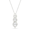 Thumbnail Image 1 of 1/3 CT. T.W. Lab-Created Diamond Graduated Three Stone Flame Drop Pendant in Sterling Silver