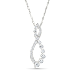 1/2 CT. T.W. Journey Lab-Created Diamond Infinity Pendant in Sterling Silver