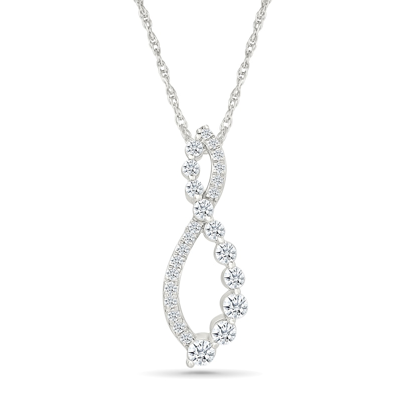 Main Image 1 of 1/2 CT. T.W. Journey Lab-Created Diamond Infinity Pendant in Sterling Silver