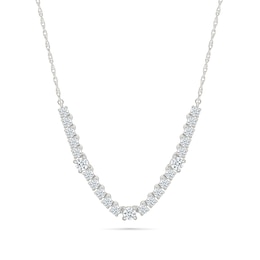 1-1/2 CT. T.W. Lab-Created Diamond Station Line Necklace in Sterling Silver