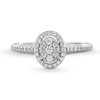 Thumbnail Image 2 of 1/3 CT. T.W. Oval-Shaped Multi-Diamond Frame Engagement Ring in 10K White Gold