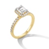 Thumbnail Image 2 of 1-1/3 CT. T.W. Emerald-Cut Certified Lab-Created Diamond Frame Engagement Ring in 10K Gold (F/SI2)