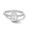 Thumbnail Image 1 of 1-1/3 CT. T.W. Pear-Shaped Certified Lab-Created Diamond Frame Engagement Ring in 10K White Gold (F/SI2)