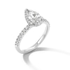 Thumbnail Image 2 of 1-1/3 CT. T.W. Pear-Shaped Certified Lab-Created Diamond Frame Engagement Ring in 10K White Gold (F/SI2)