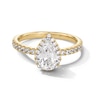 Thumbnail Image 1 of 1-1/3 CT. T.W. Pear-Shaped Certified Lab-Created Diamond Frame Engagement Ring in 10K Gold (F/SI2)