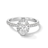 Thumbnail Image 1 of 1-1/3 CT. T.W. Oval Certified Lab-Created Diamond Frame Engagement Ring in 10K White Gold (F/SI2)