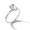 Thumbnail Image 2 of 1-1/3 CT. T.W. Oval Certified Lab-Created Diamond Frame Engagement Ring in 10K White Gold (F/SI2)