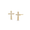 Thumbnail Image 0 of 1/5 CT. T.W. Diamond Twist Cross Stud Earrings in 10K Gold