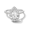 Thumbnail Image 1 of 2-1/2 CT. T.W. Pear-Shaped Certified Lab-Created Diamond Frame Engagement Ring in 14K White Gold (F/SI2)