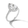 Thumbnail Image 2 of 2-1/2 CT. T.W. Pear-Shaped Certified Lab-Created Diamond Frame Engagement Ring in 14K White Gold (F/SI2)