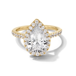 2-1/2 CT. T.W. Pear-Shaped Certified Lab-Created Diamond Frame Engagement Ring in 14K Gold (F/SI2)