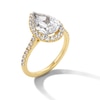 Thumbnail Image 2 of 2-1/2 CT. T.W. Pear-Shaped Certified Lab-Created Diamond Frame Engagement Ring in 14K Gold (F/SI2)