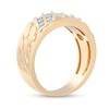 Thumbnail Image 2 of 1/3 CT. T.W. Diamond Slant Trios Nugget Ring in 10K Gold