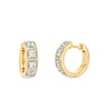 Thumbnail Image 0 of 3/4 CT. T.W. Certified Lab-Created Diamond Four Stone Hoop Earrings in 10K Gold (F/SI2)