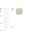 Thumbnail Image 3 of 1/2 CT. T.W. Cushion-Shaped Certified Lab-Created Multi-Diamond Frame Stud Earrings in 10K Gold (F/SI2)