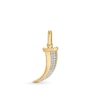 Thumbnail Image 1 of 1/8 CT. T.W. Diamond Horn Pendant in 10K Gold - 20”