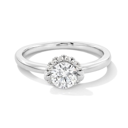 7/8 CT. T.W. Certified Lab-Created Diamond Frame Engagement Ring in 14K White Gold (F/VS2)