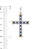 Thumbnail Image 2 of Blue Sapphire and 1/2 CT. T.W. Diamond Alternating Cross Necklace Charm in 10K Two-Tone Gold